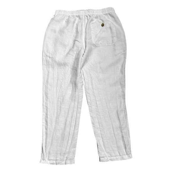 COTTON ON 100% Linen Lightweight Breathable Summer Boating Pants Mens Large - Picture 3 of 7